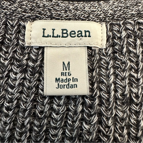 LL Bean Women’s Long Gray Cardigan Size Medium Eclectic Grandpa Academia Cozy - Picture 5 of 7